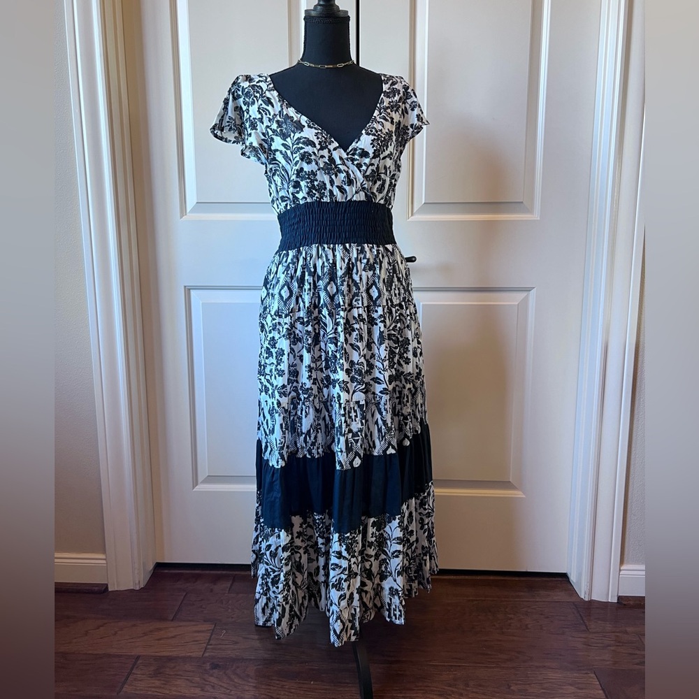 Maxi Length Peasant Dress